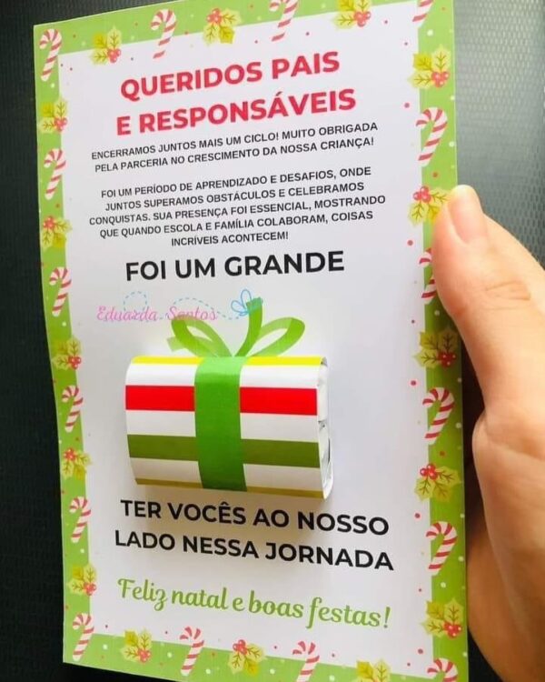 CARTÃO NATALINO PARA REUNIÃO DE PAIS E RESPONSÁVEIS - Imagem 3