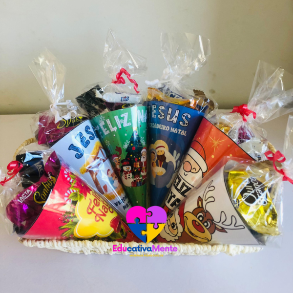 Lembrancinha - Cones Natalinos: 6 Modelos Exclusivos