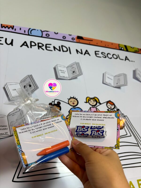 PAINEL COLABORATIVO + LEMBRANCINHA - DIA DA ESCOLA - Imagem 6