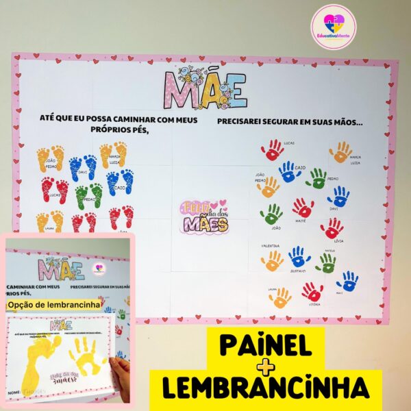 Kit Painel + Lembrancinha para o Dia das Mães