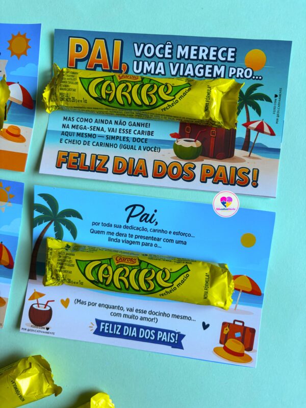 Kit Cartões Dia dos Pais – Caribe - Imagem 2